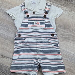 Carter's Baby Boys shortall overall set outfit Old Navy Shirt Summer Spring